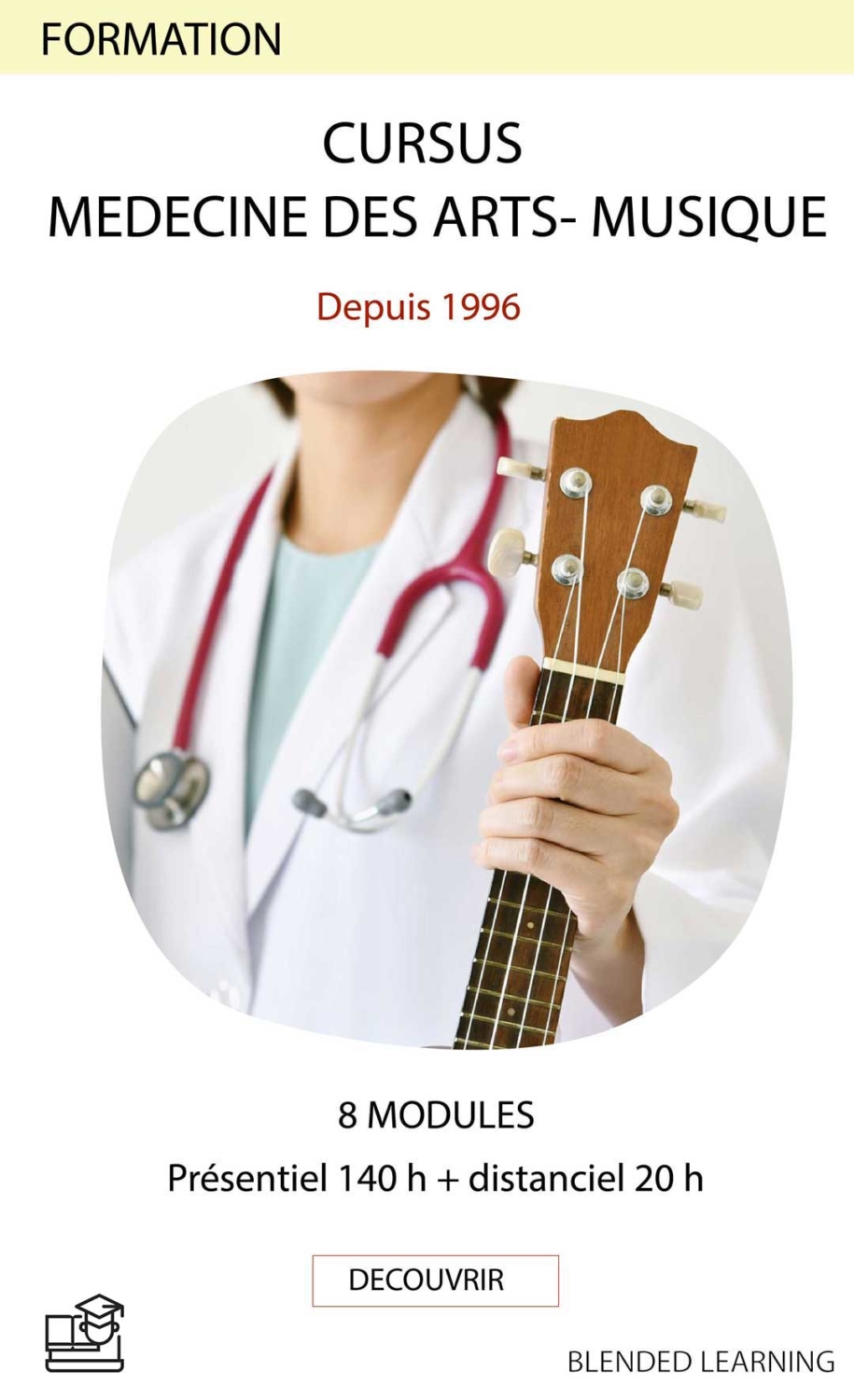 Cursus Médecine des Arts-musique : 8 stages de 3 jours