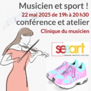 Musicien et sport, conférence-débat, atelier dans le cadre de la SEMAINE SANTE DES ARTISTES - SESART