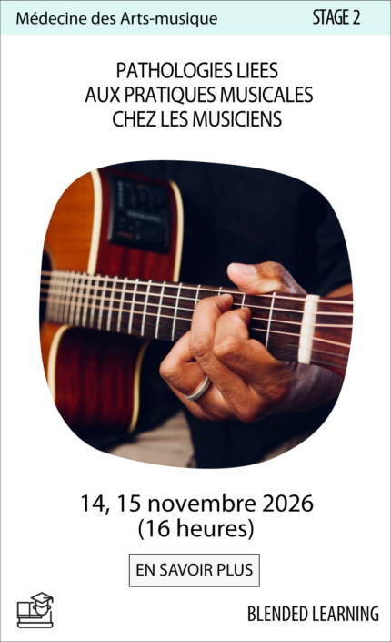 Stage pathologies liées aux pratiques musicales