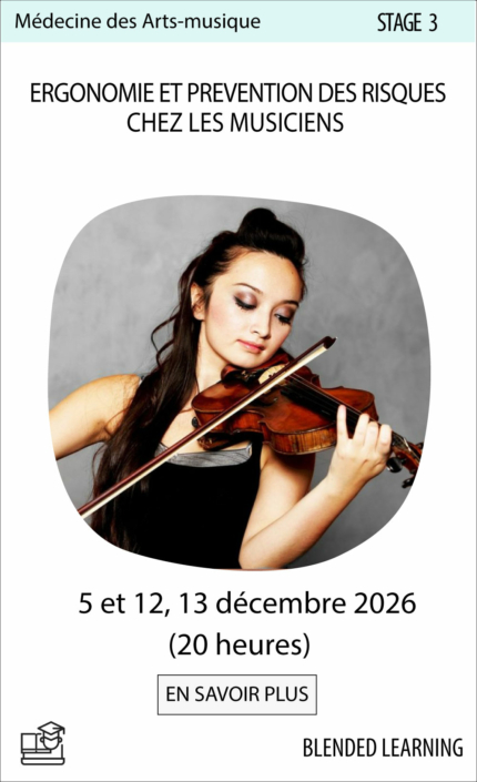 Stage ergonomie et prévention des risques des musiciens