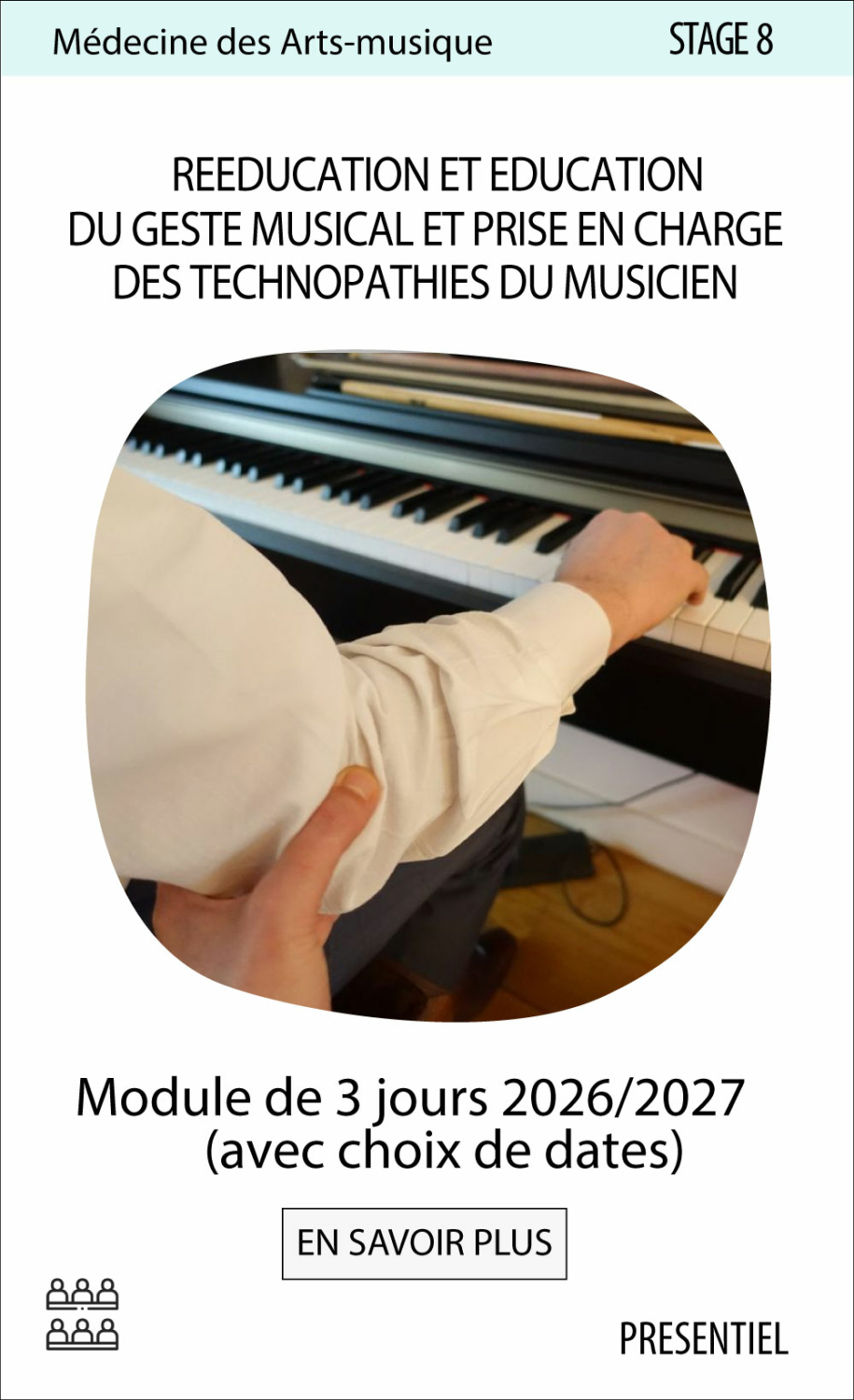 Stage rééducation du geste musical et prise en charge des technopathies du musicien