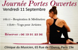 Ateliers gratuits : Respiration et Médeditation et Yoga pour les artistes